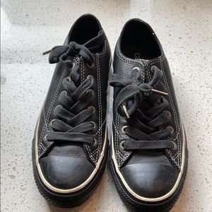 Converse All Star Black Leather Sneaker- Unisex